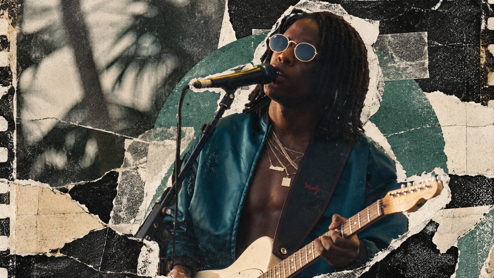 Daniel Caesar in a Northern Dial torn-paper collage