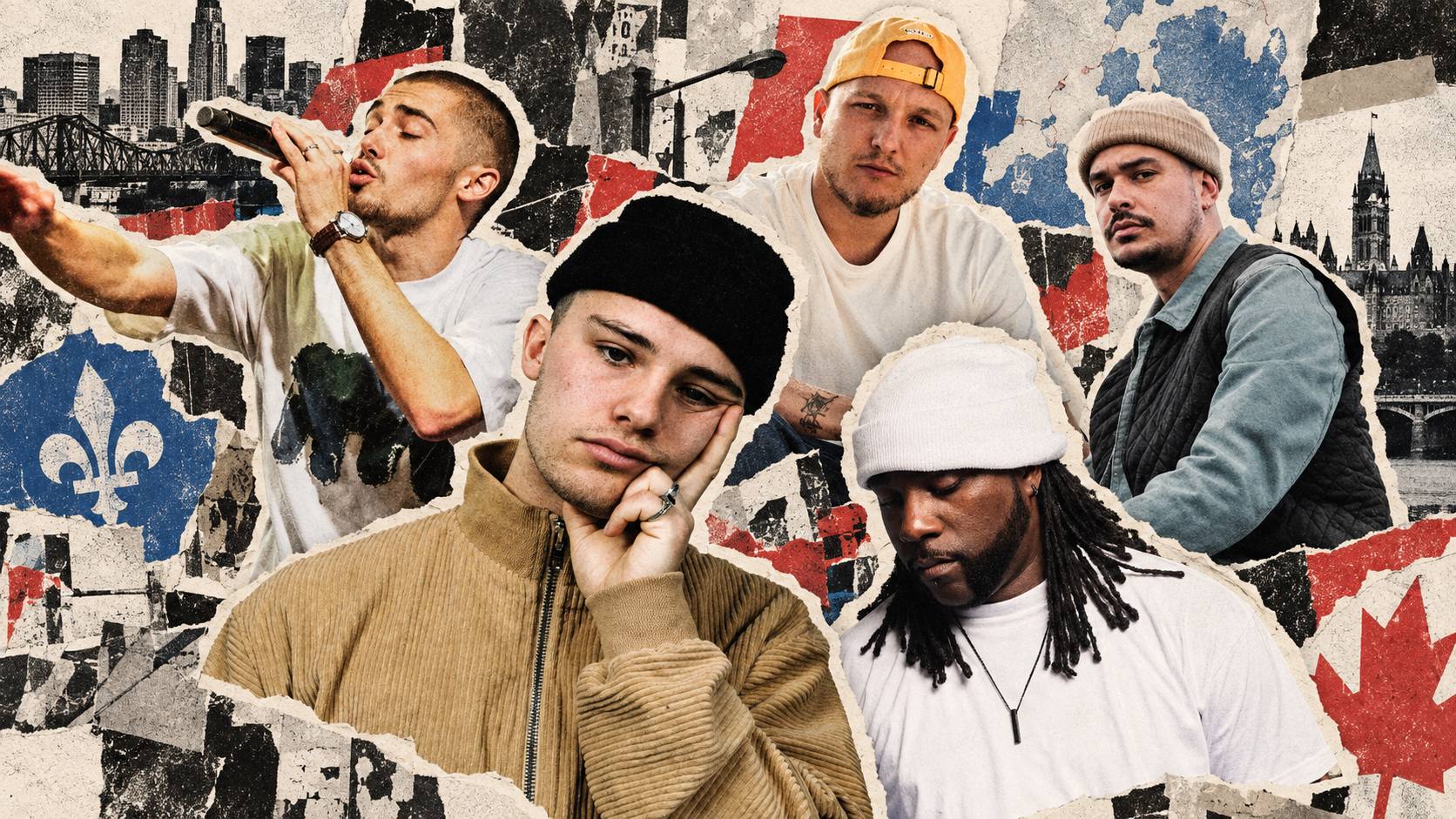 Northern Dial collage for a 2026 guide to francophone hip-hop in Canada